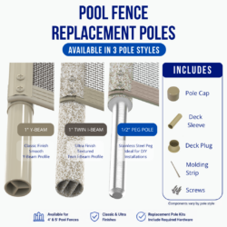 Replacement Pool Fence Pole Main Image (1)
