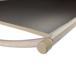 Pool Fence Gate Frame - 4 Foot, Ultra Tan, Hampton Tan/Brown (5x7), Soft Curve Top Bar