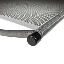 Pool Fence Gate Frame - 4 Foot, Ultra Gray, Hampton Gray/Black (5x7), Soft Curve Top Bar