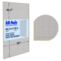 Mesh - 4 Foot, Hampton Tan/Brown (5x7), Gate Frame