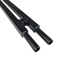 Gate Posts - Double Square, 5 Foot, Ultra Black, 1 Inch