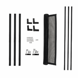 Adjustable Mesh Side Panel Kit for Pool Fence Gaps - Hampton Black (5x7), Ultra Black