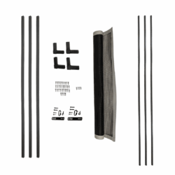 Adjustable Mesh Side Panel Kit for Pool Fence Gaps - Hampton Gray/Black (5x7), Ultra Gray