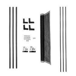 Adjustable Mesh Side Panel Kit for Pool Fence Gaps - Malibu Gray/Black (10x10), Ultra Gray